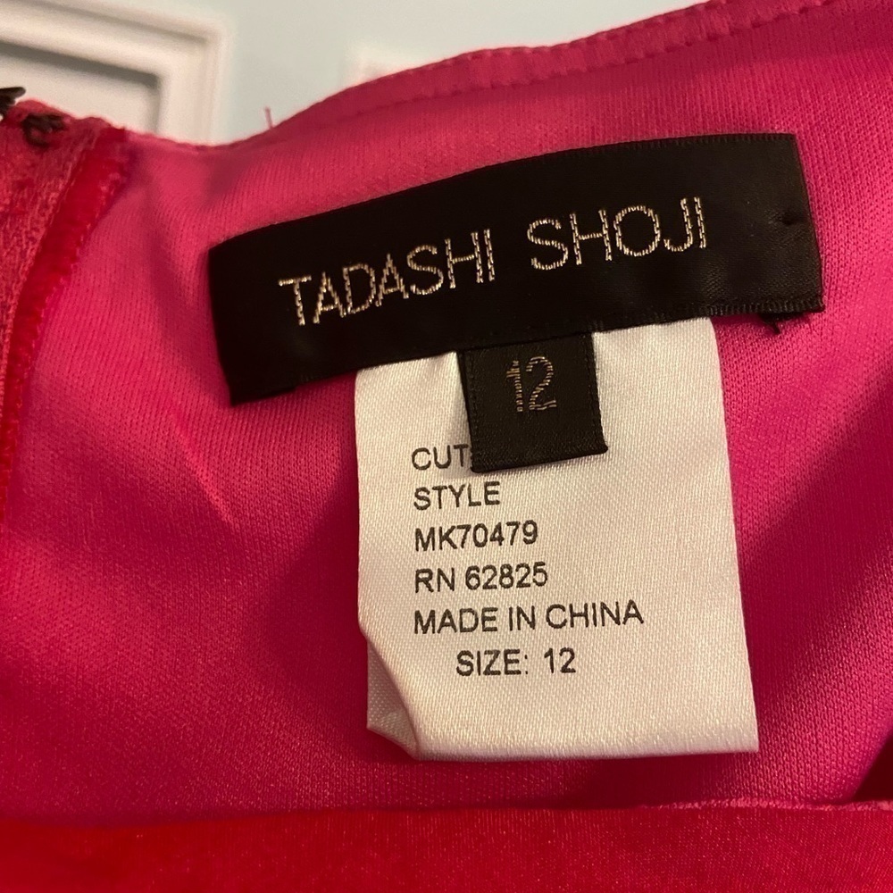 Tadashi Shoji Vintage 100% Silk Pink Ruffle Blouse - Picture 3 of 5